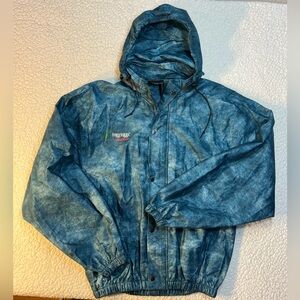 Frogg Toggs Hooded Rain Jacket Blue Small